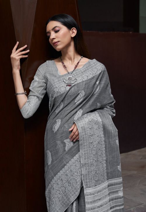 Linen Saree - LS001