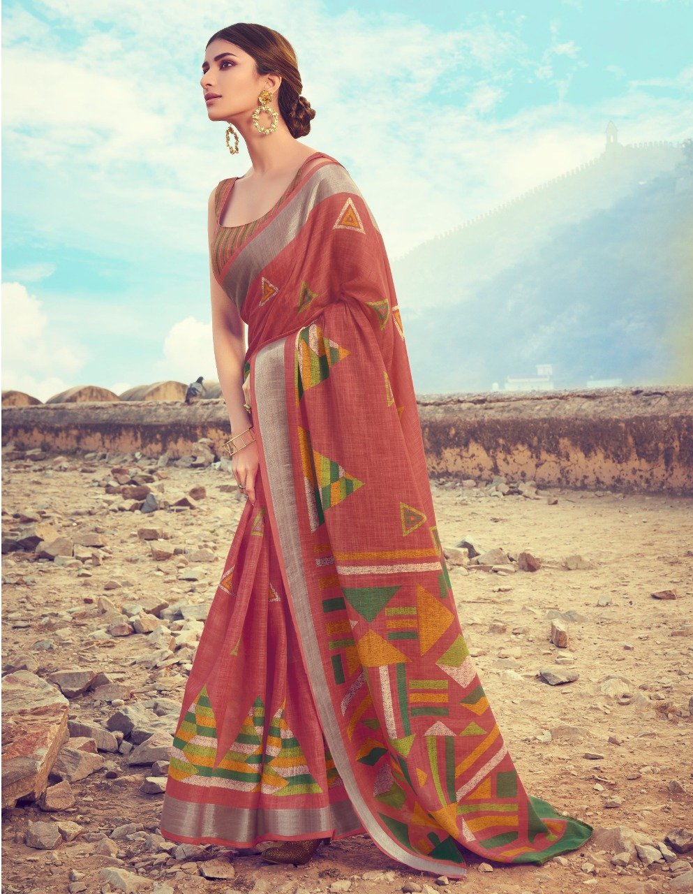Fashionous_Linen_ saree