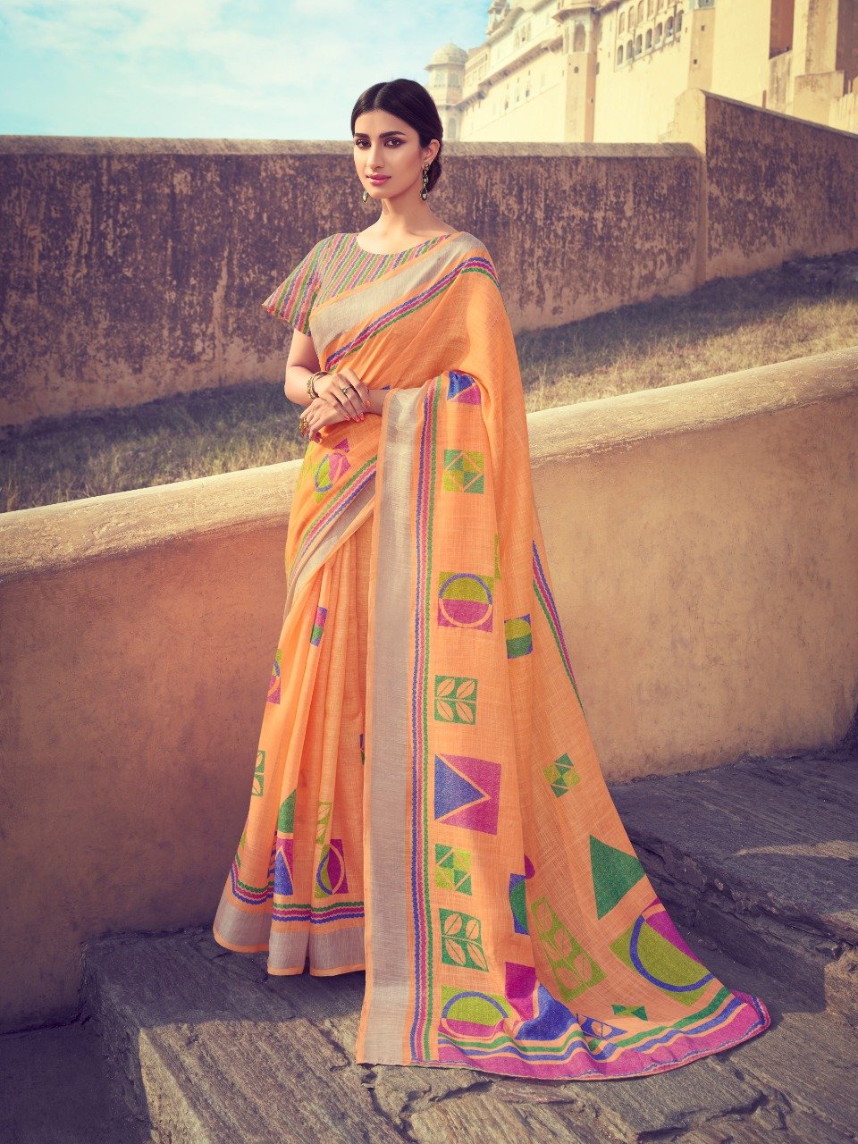 Fashionous_Linen_ saree