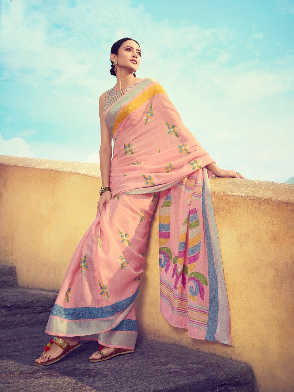 Fashionous_Linen_ saree