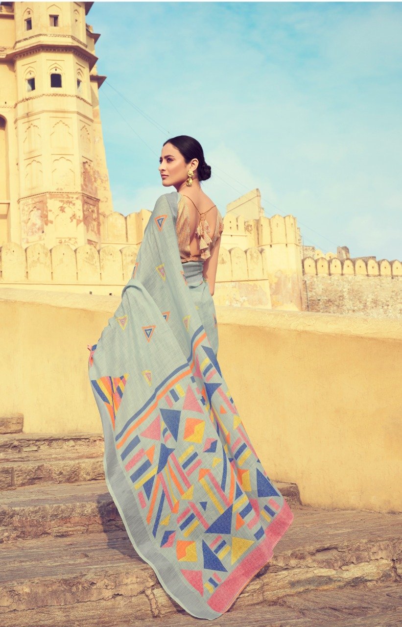 Fashionous_Linen_ saree