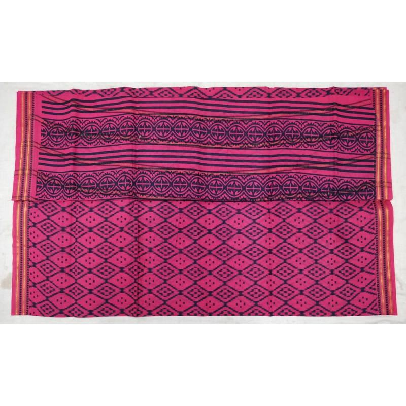 Fancy Fuchsia Madurai Sungudi Saree-MSS002 pink coloured casual saree