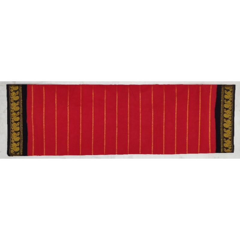 Candid Camelia Madurai Sungudi Saree-MSS006 red colour lightweight saree