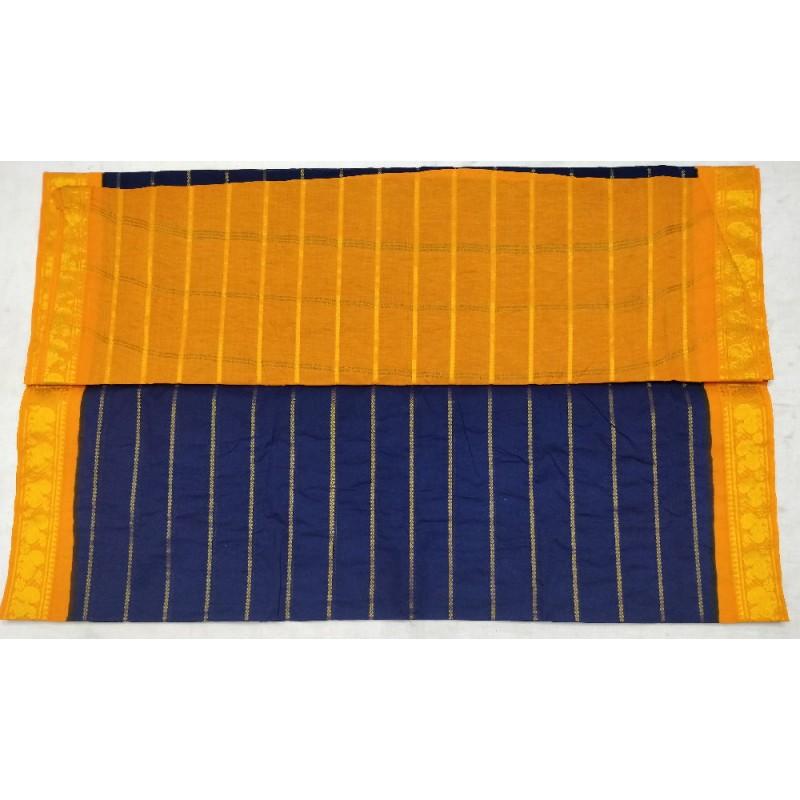 Indigo Magic Madurai Sungudi Saree-MSS008 dark blue coloured trendy saree