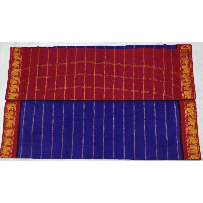 Admiral Amaze Madurai Sungudi Saree-MSS010 dark blue colour light weight saree
