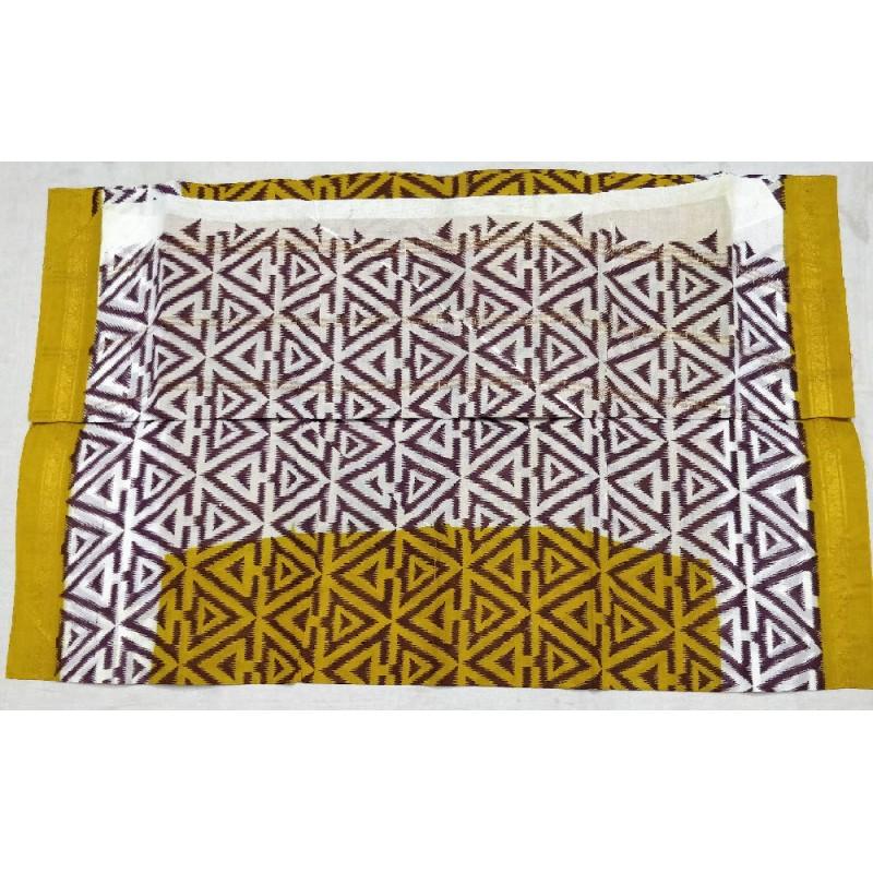 Summer Dream Madurai Sungudi Saree-MSS094 yellow and white coloured trendy prints saree