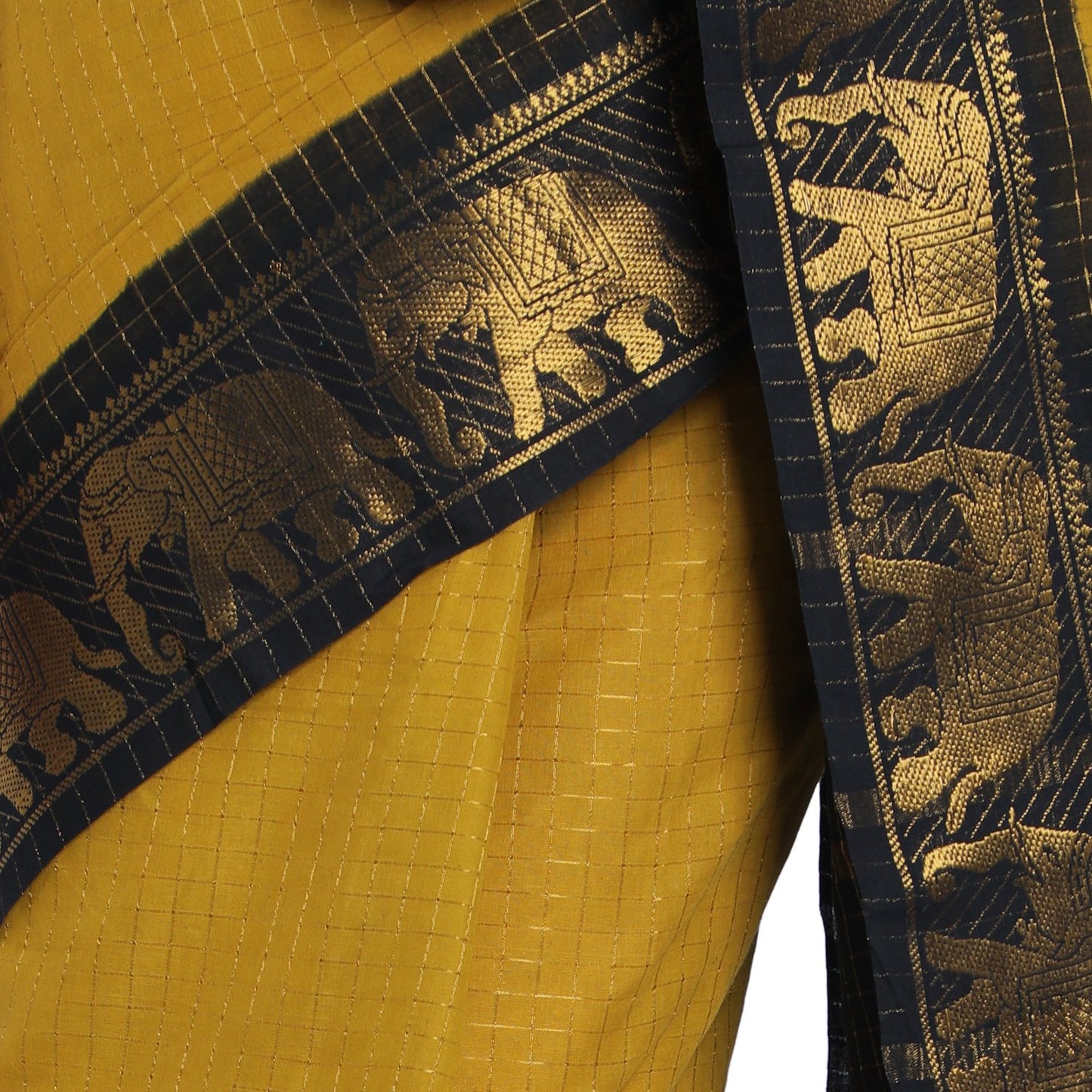 Madurai Sungudi Sarees with Double side Jari Border MSS 039