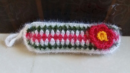 Muticolor Crochet Accessories Case Handmade Pencil,Pen and Jewellery Pouch