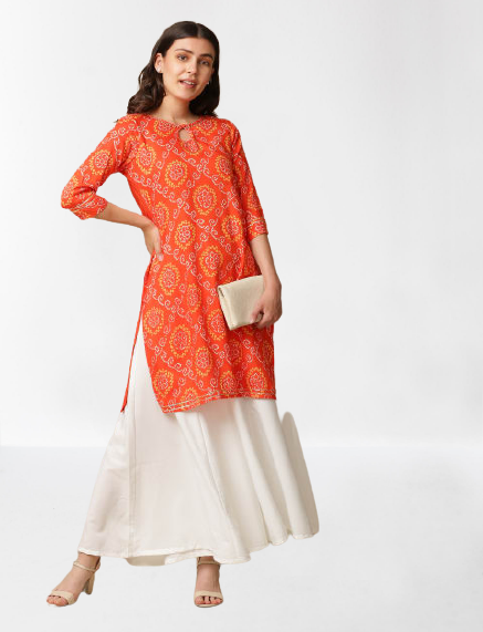 orange kurti