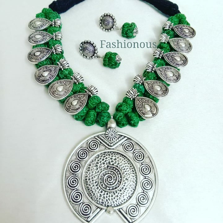 Antique Oxidised Metal Pendant-AOM03