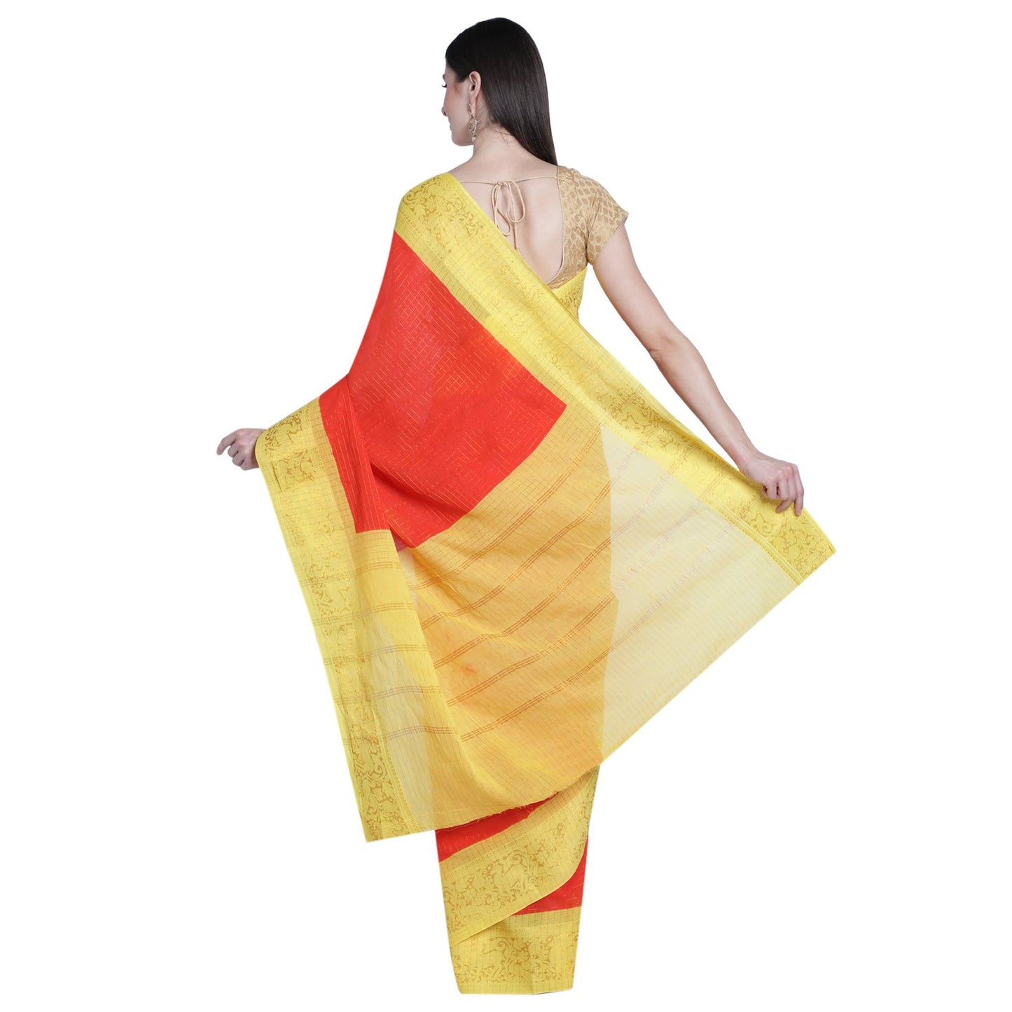 Madurai Sungudi Sarees with Double side Jari Border MSS 038