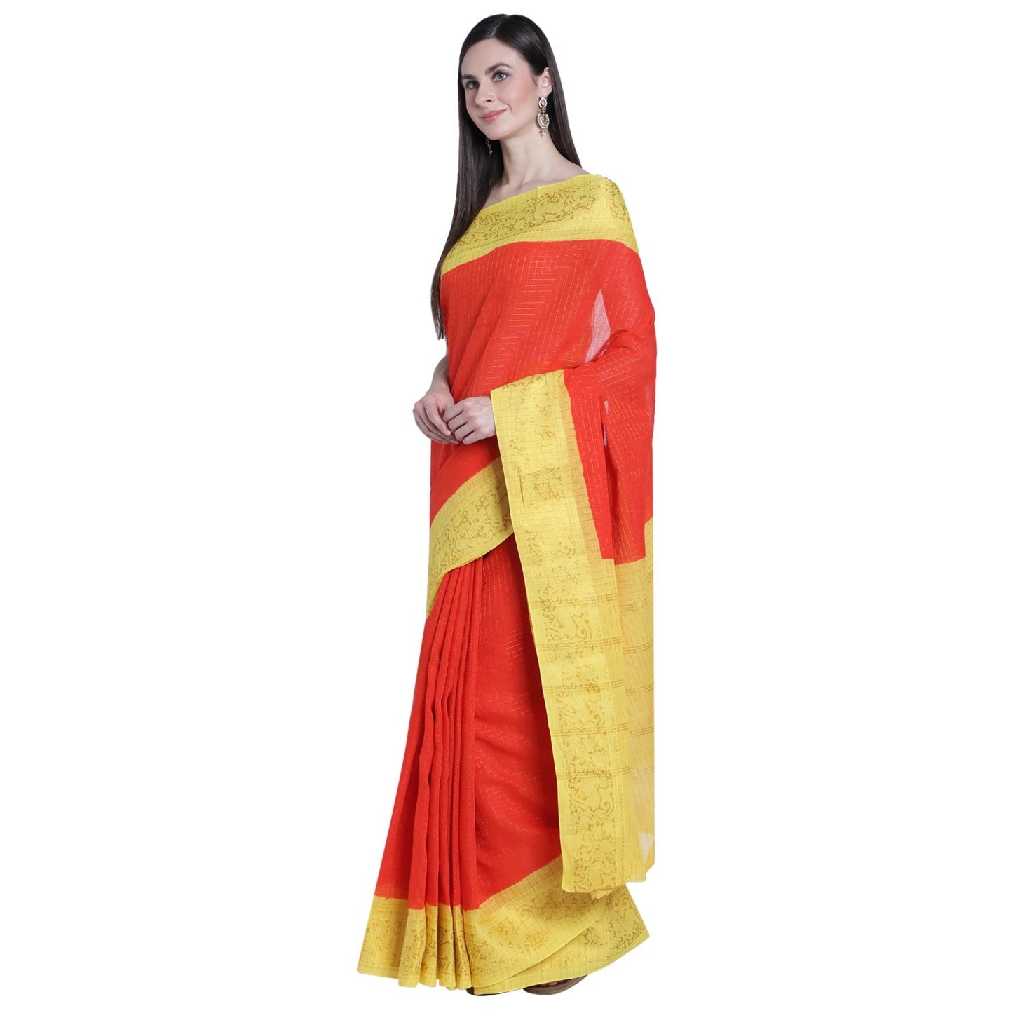 Madurai Sungudi Sarees with Double side Jari Border MSS 038