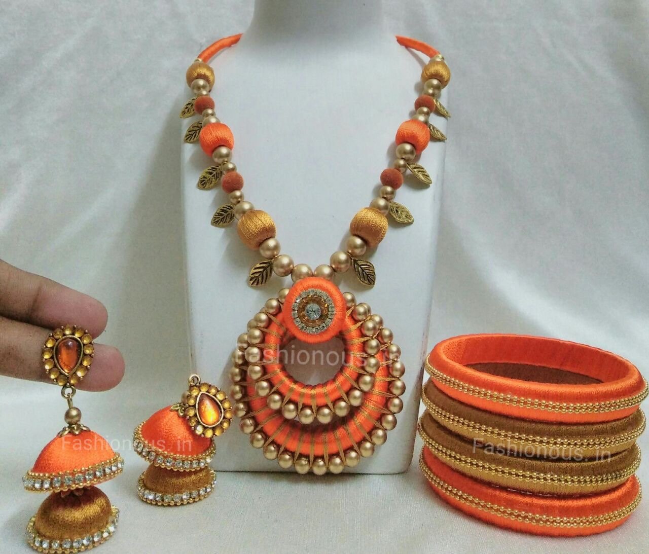 Orange Silk Thread Full Set-STJS-059