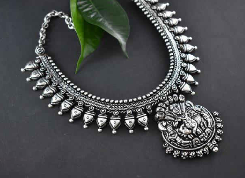 Oxidized Temple Necklace-OTN010