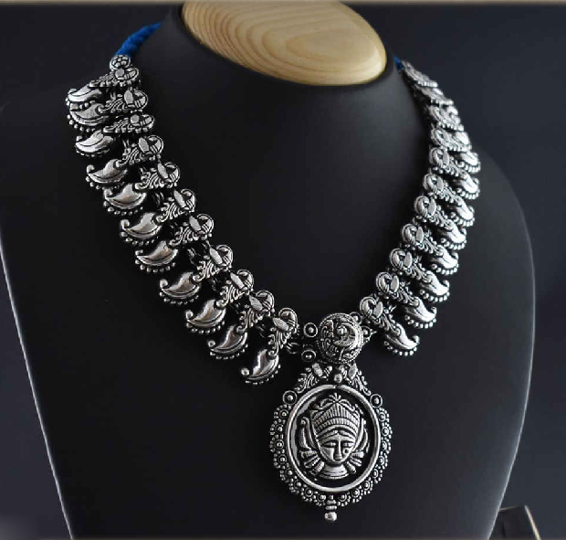 Oxidized Temple Necklace-OTN026