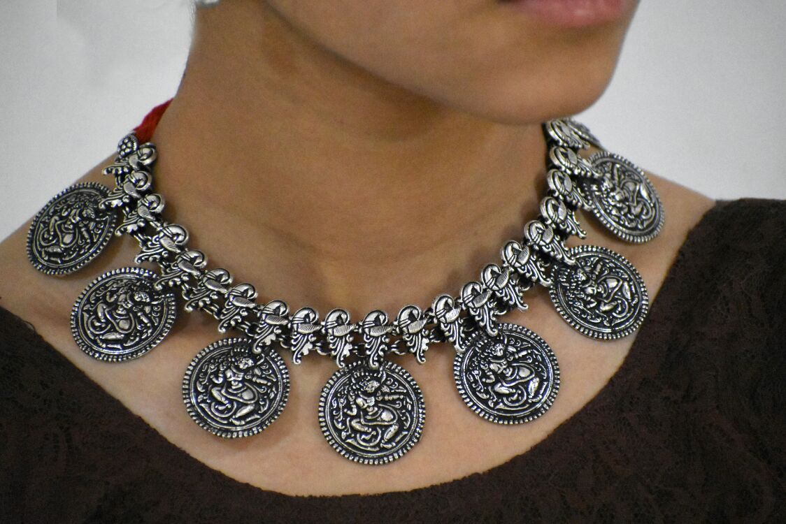 Oxidized Temple Necklace-OTN042
