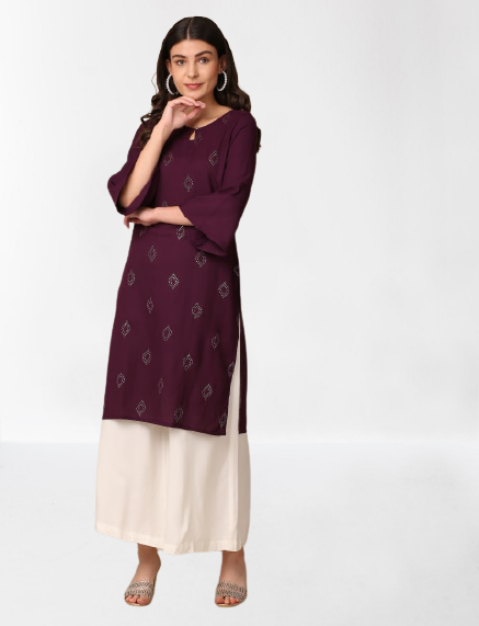 purple kurti