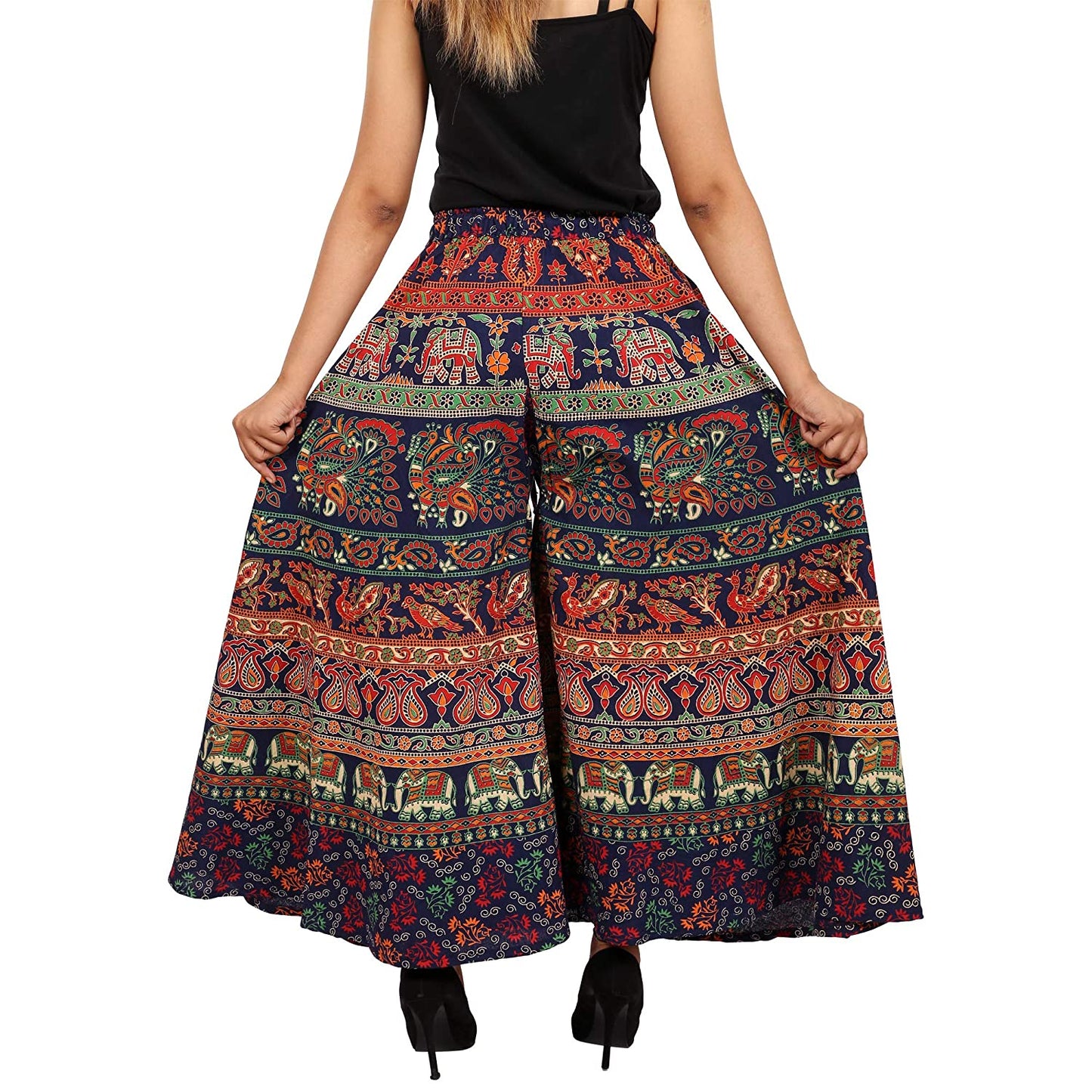 Jaipuri Printed Cotton Palazzo Pant (Free Size)