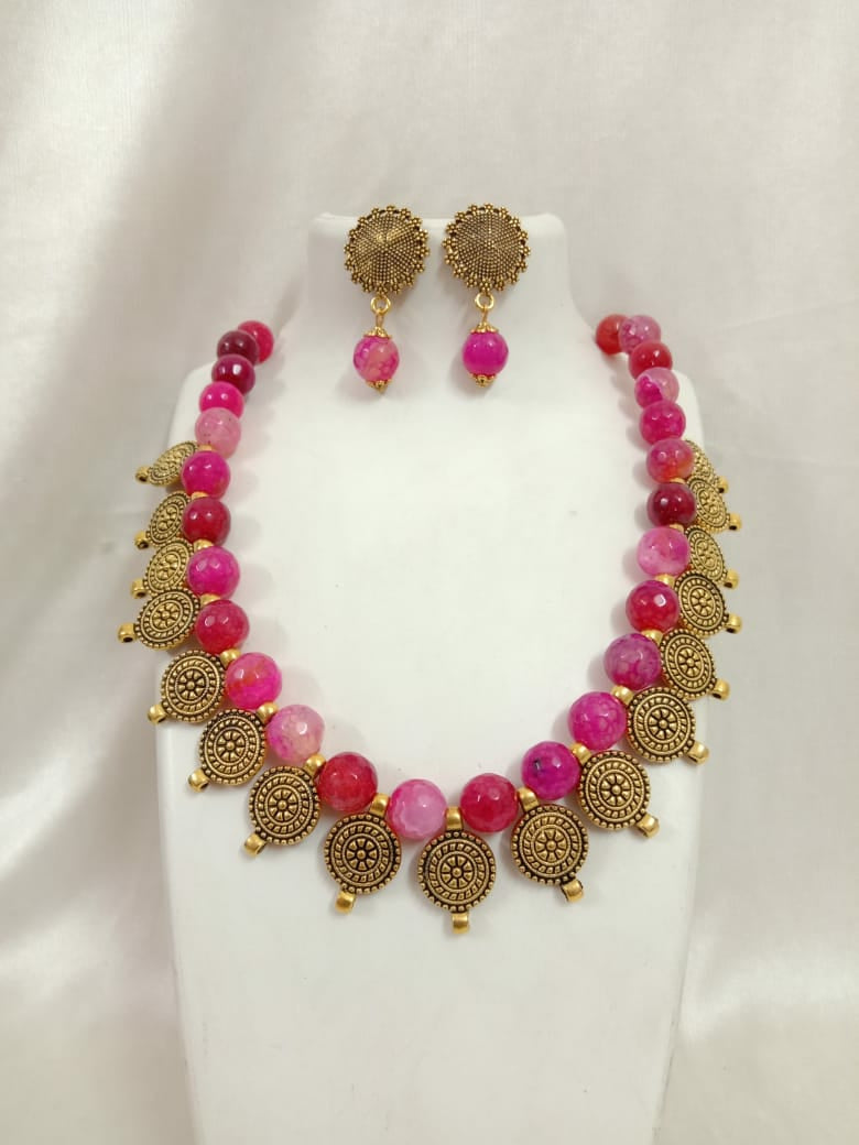 Semi-Precious Short Necklace-SMPSN01