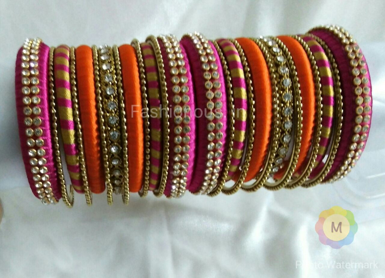 Beautiful silk 2025 thread bangles