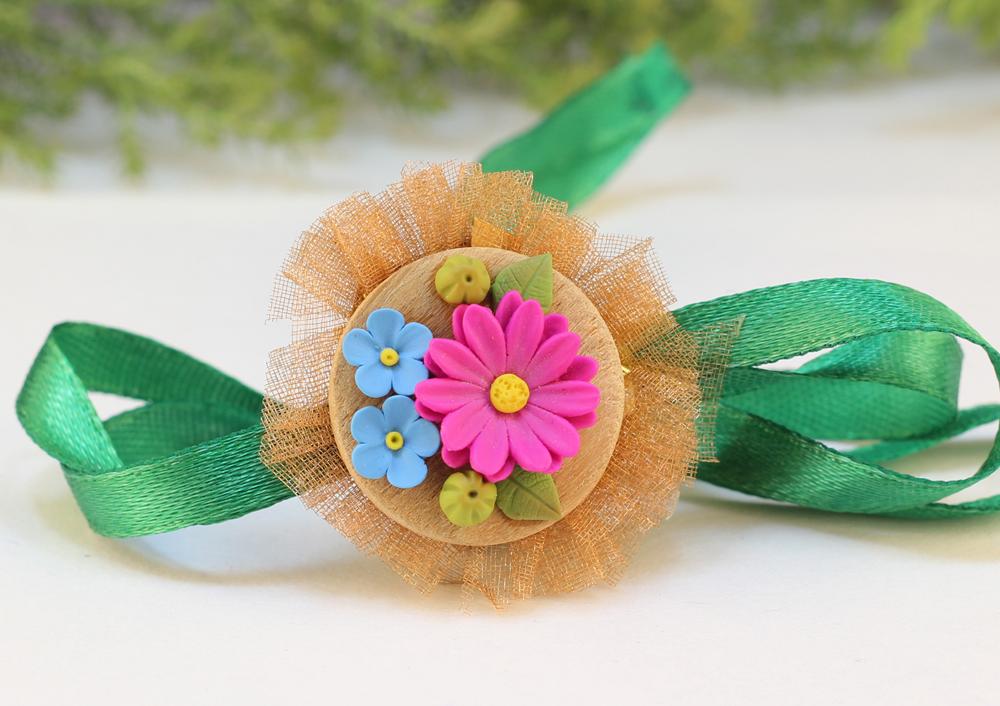 Polymer Clay Rakhi Design ZAPCR009