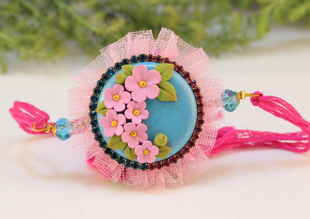 Polymer Clay Rakhi Design ZAPCR027
