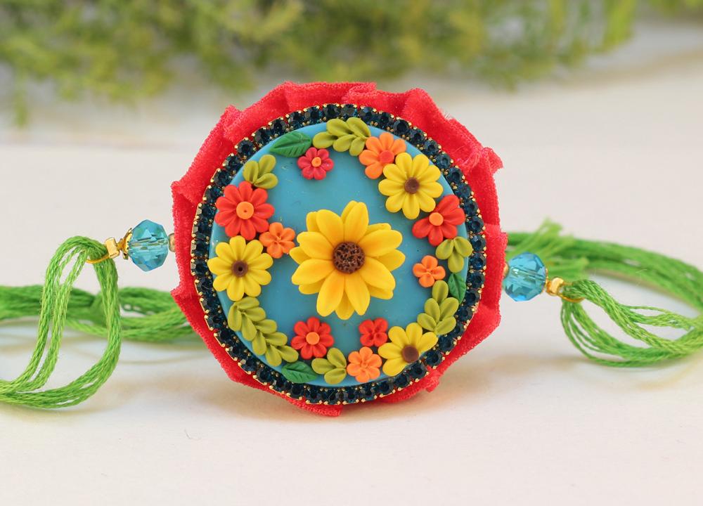Polymer Clay Rakhi Design ZAPCR045
