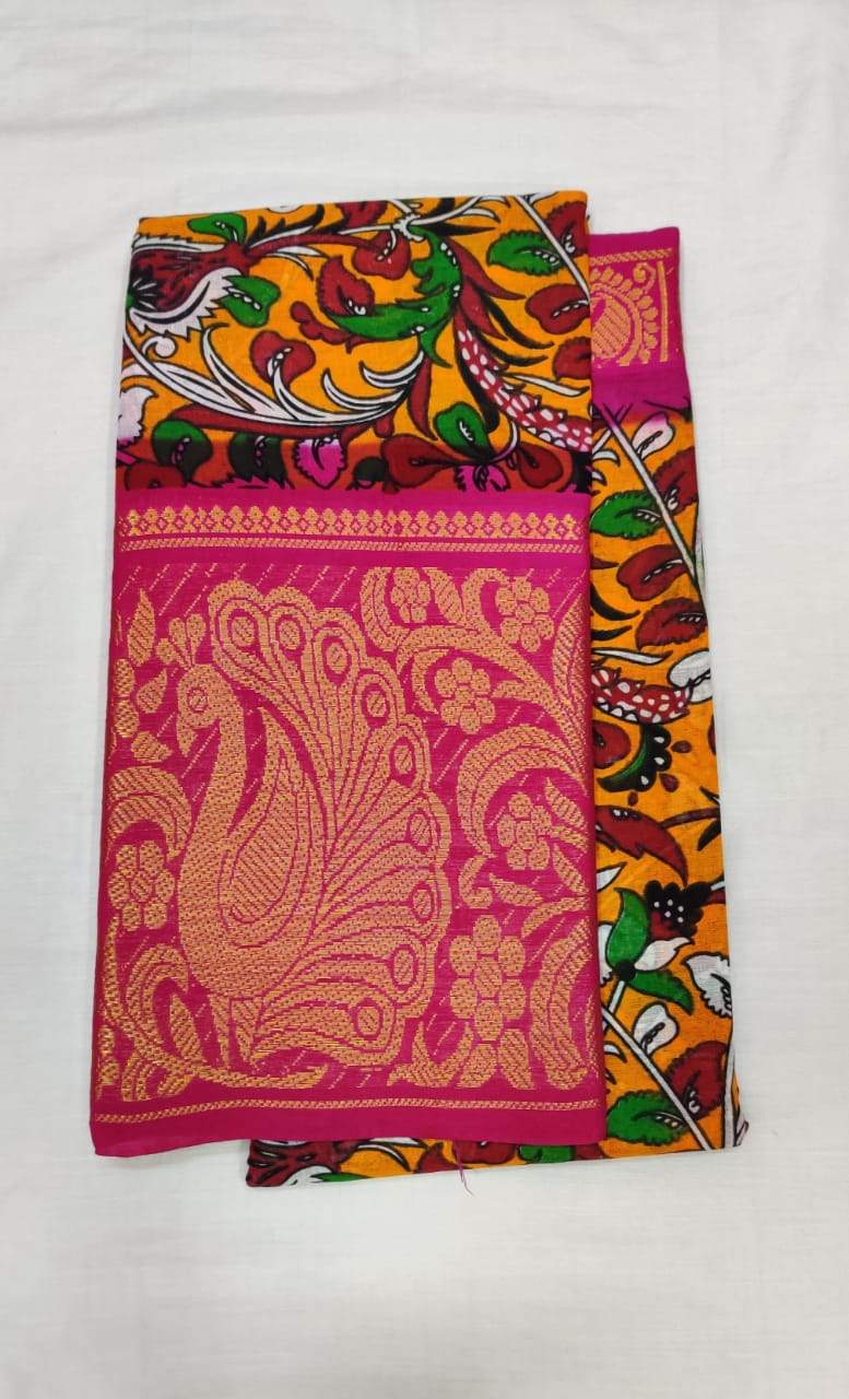 Pretty Pink Printed Madurai Sungudi Saree