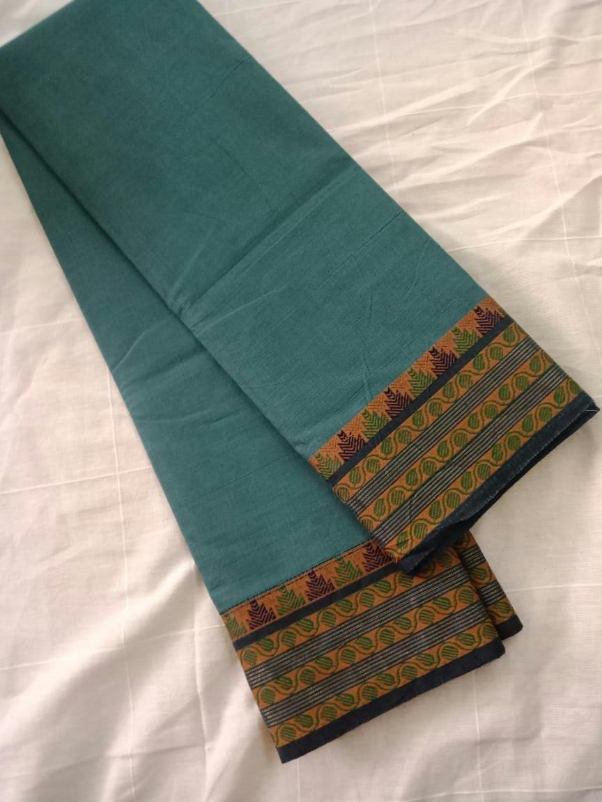 Pure Handwoven Chettinad Cotton Saree Design-CHEDS015