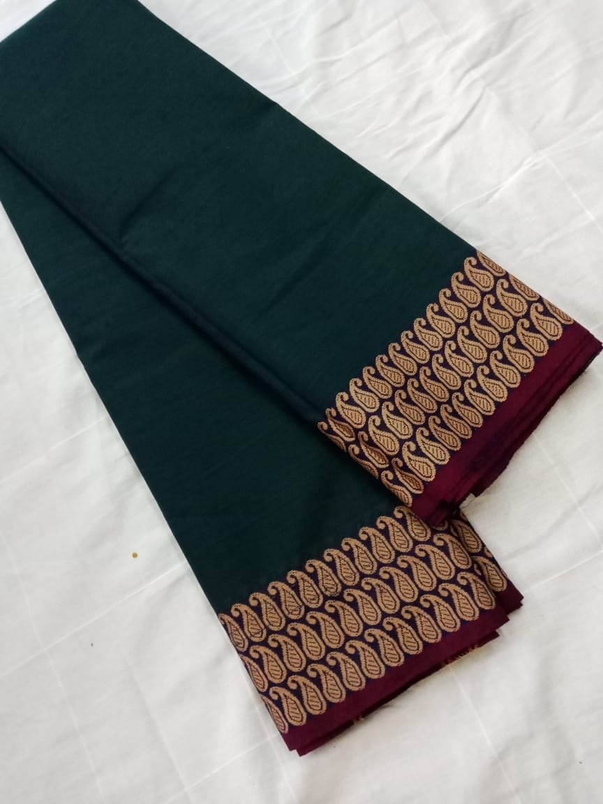 Pure Handwoven Chettinad Cotton Saree Design-CHEDS020