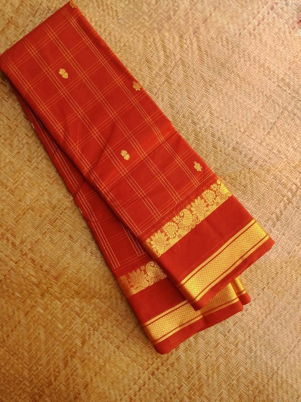 Pure Handwoven Chettinad Cotton Saree Design-CHEDS027