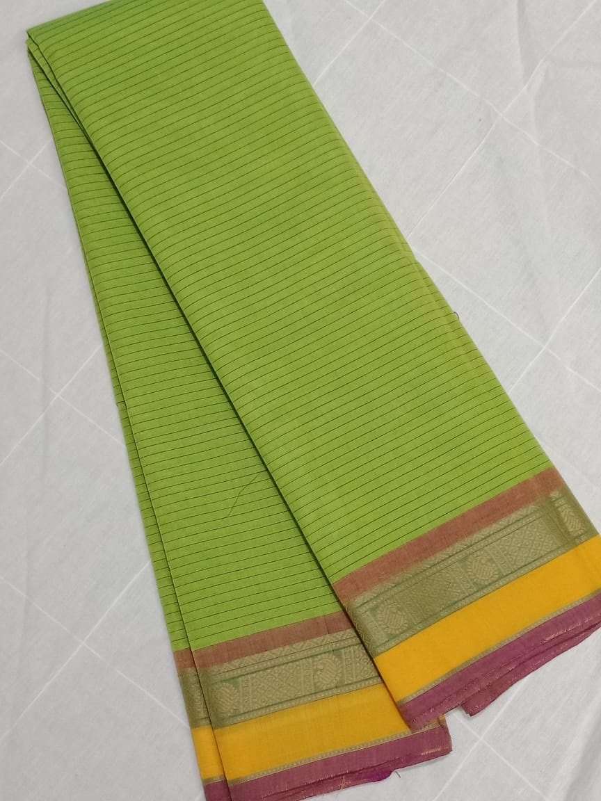 Pure Handwoven Chettinad Cotton Saree Design-CHEDS028