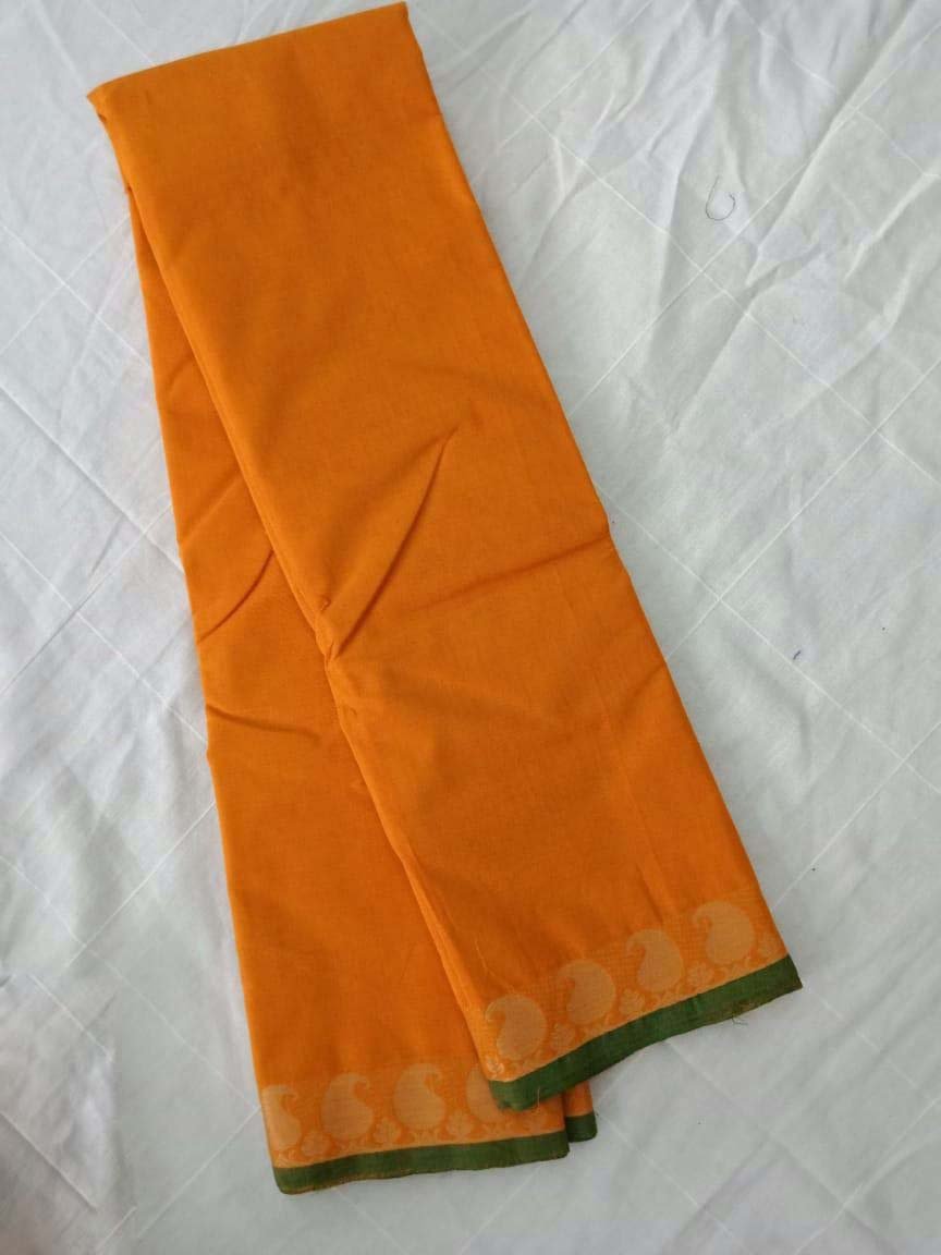 Pure Handwoven Chettinad Cotton Saree Design-CHEDS032
