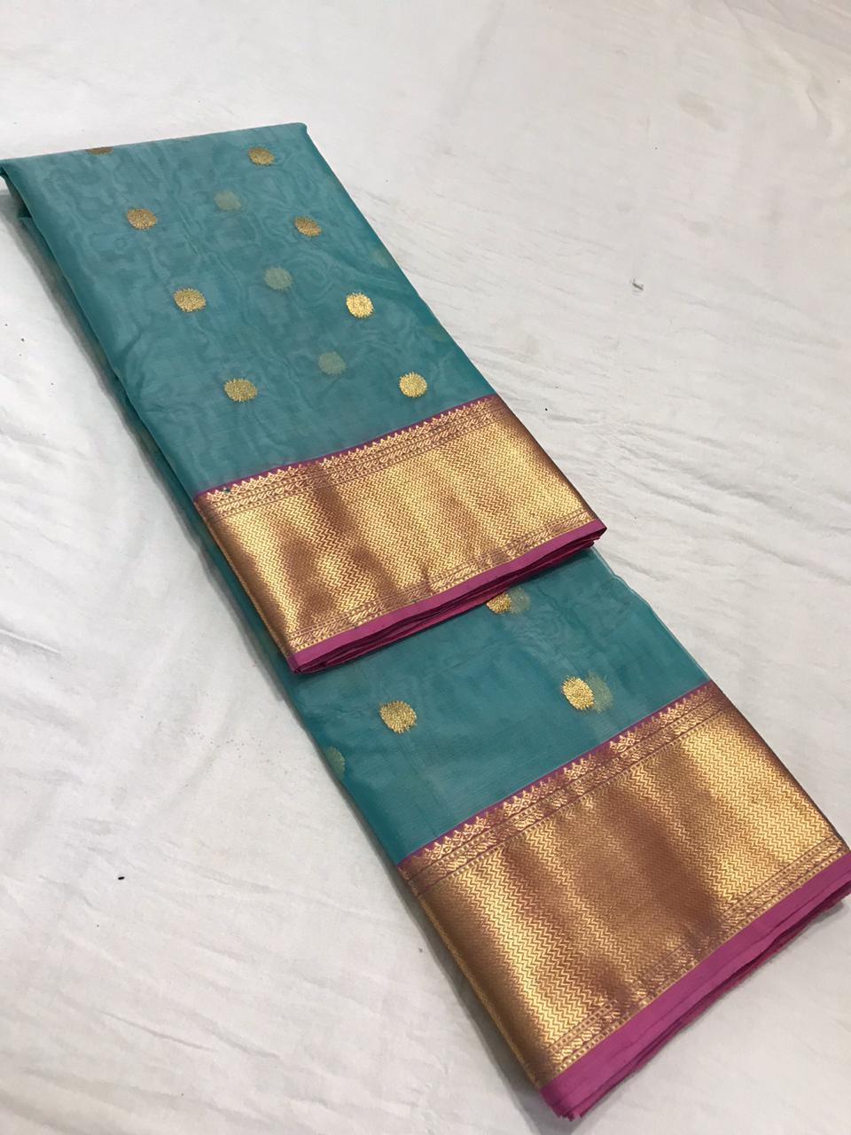 Pure Katan Chanderi Silk Saree