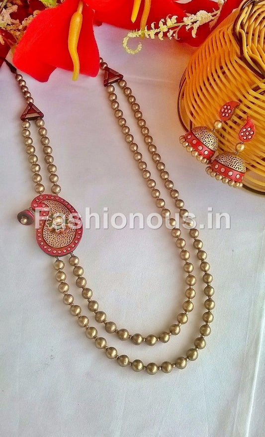 Red and Gold double Chained Terracotta Full set