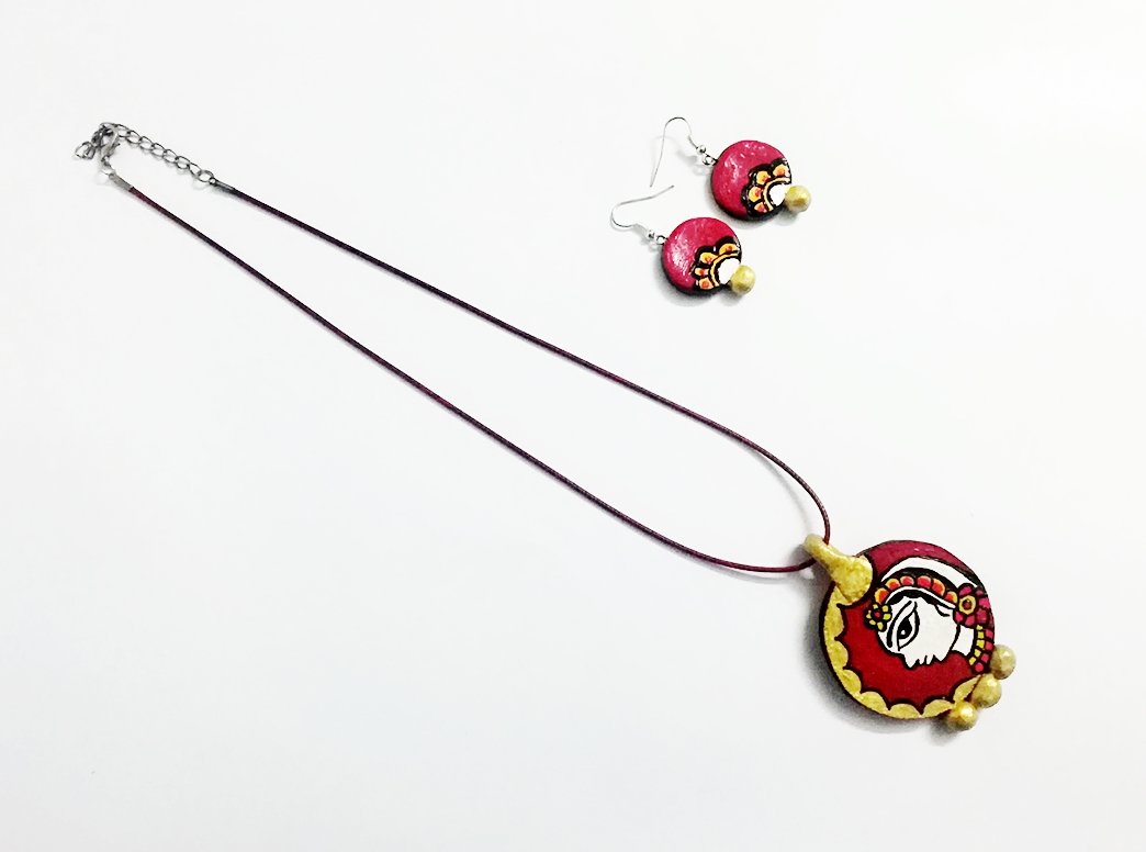 Beautiful Bride Double Side Art Jewel-SAJ022 Traditional painted regularwear jewellery set