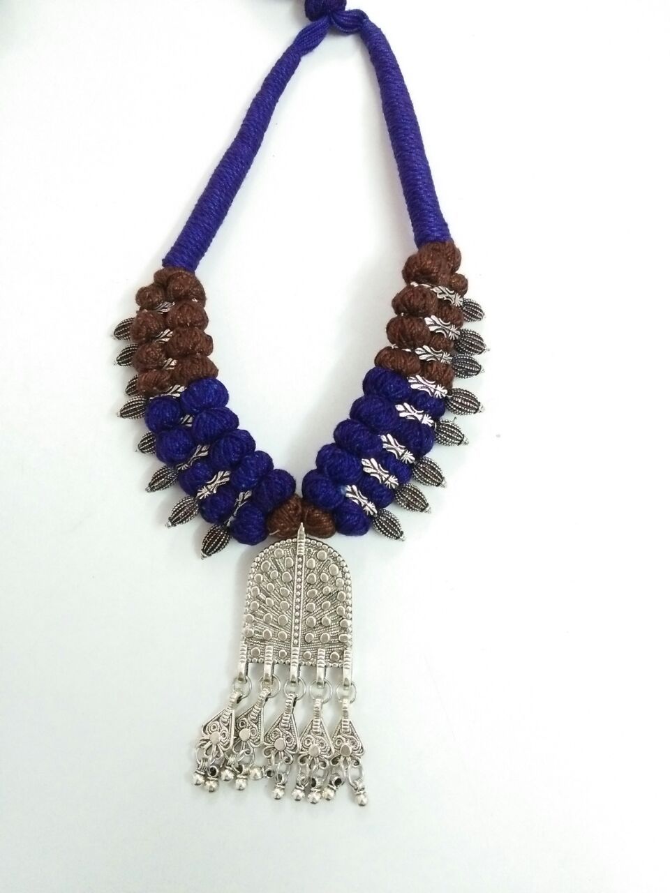 Silver Antique Pendant Oxidised Jewellery Set-OXDJ-022