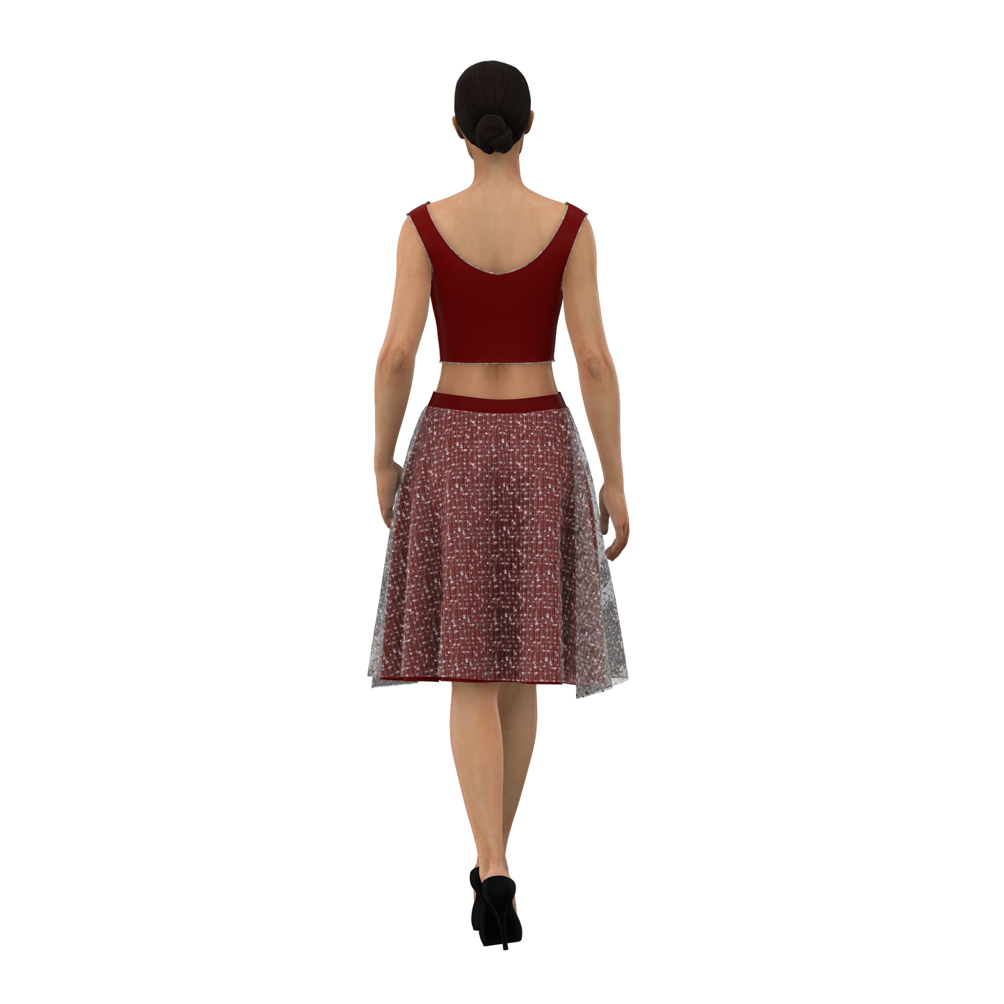 StarrySpin Netted Customized Skirt _CSKT008