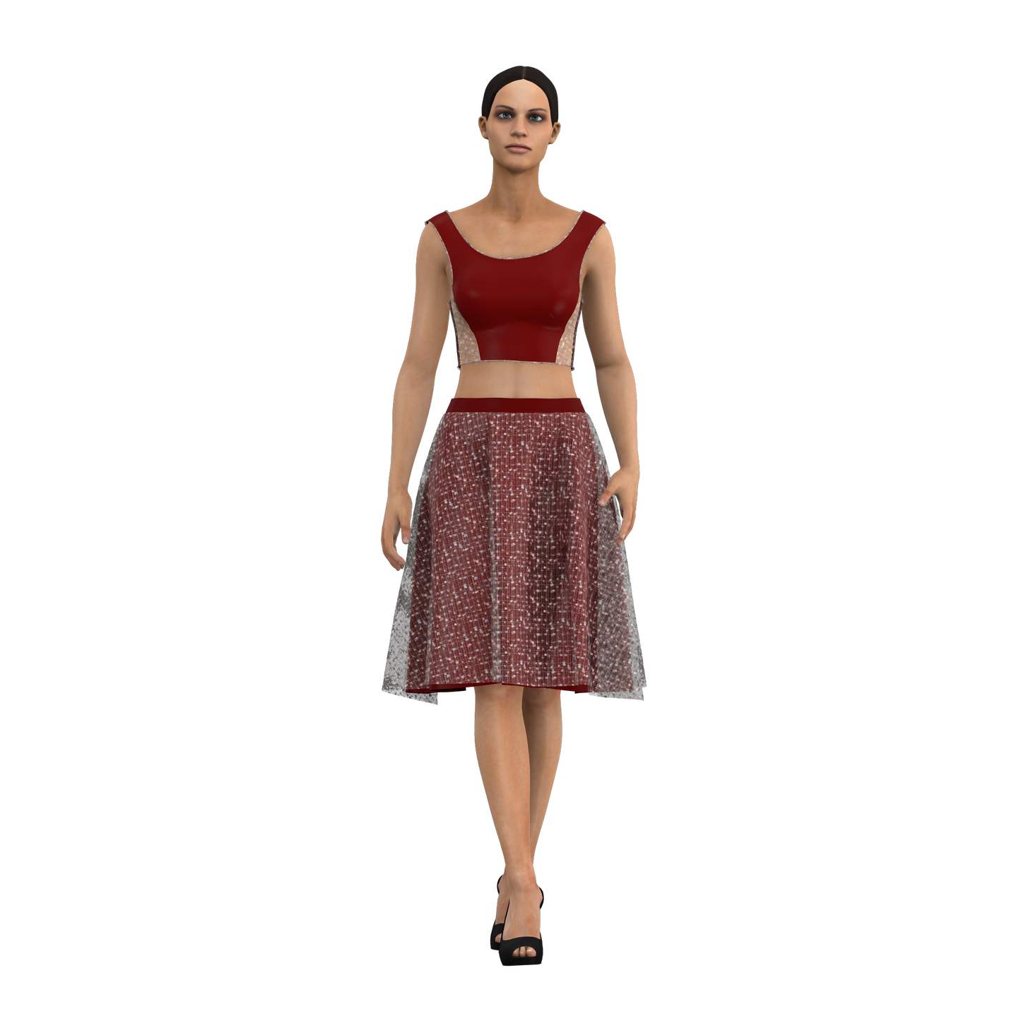 StarrySpin Netted Customized Skirt _CSKT008