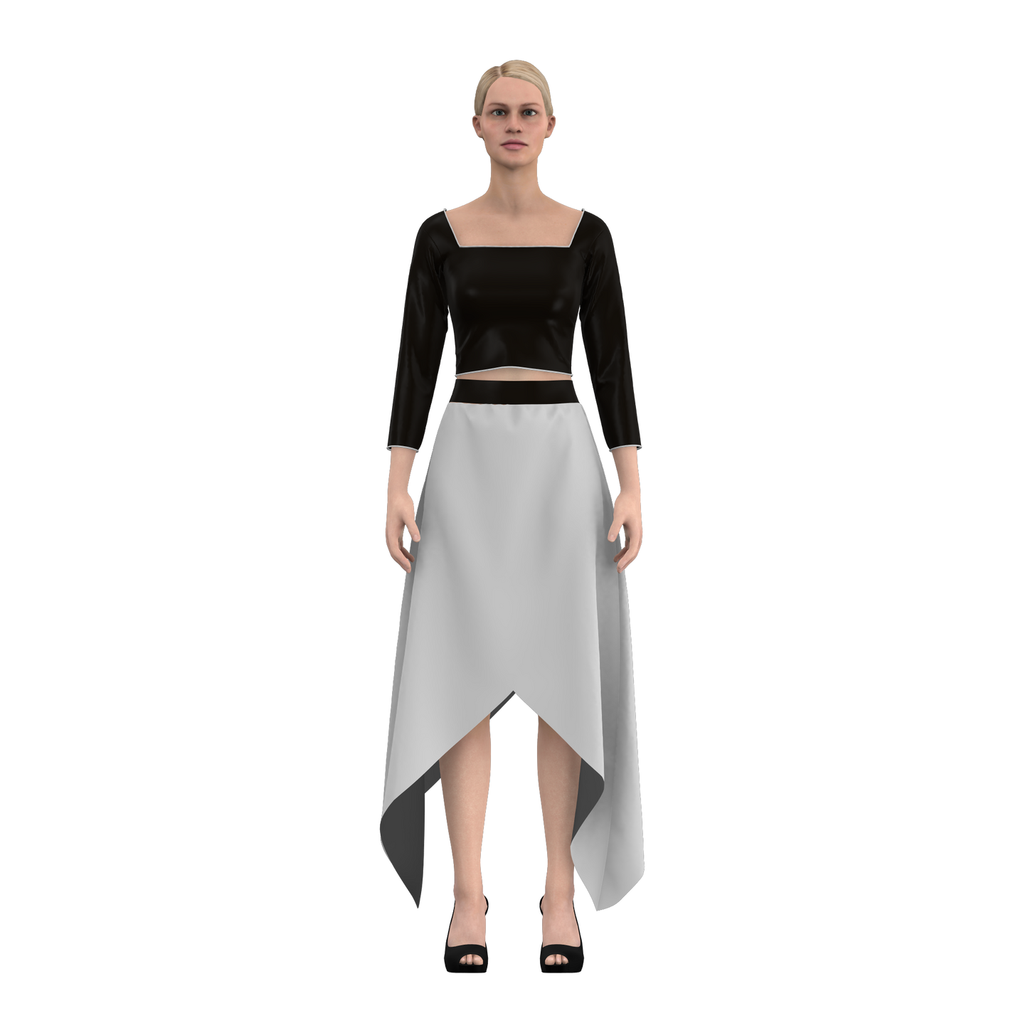 FlutterFantasia Handkerchief Customized Skirt _CSKT011