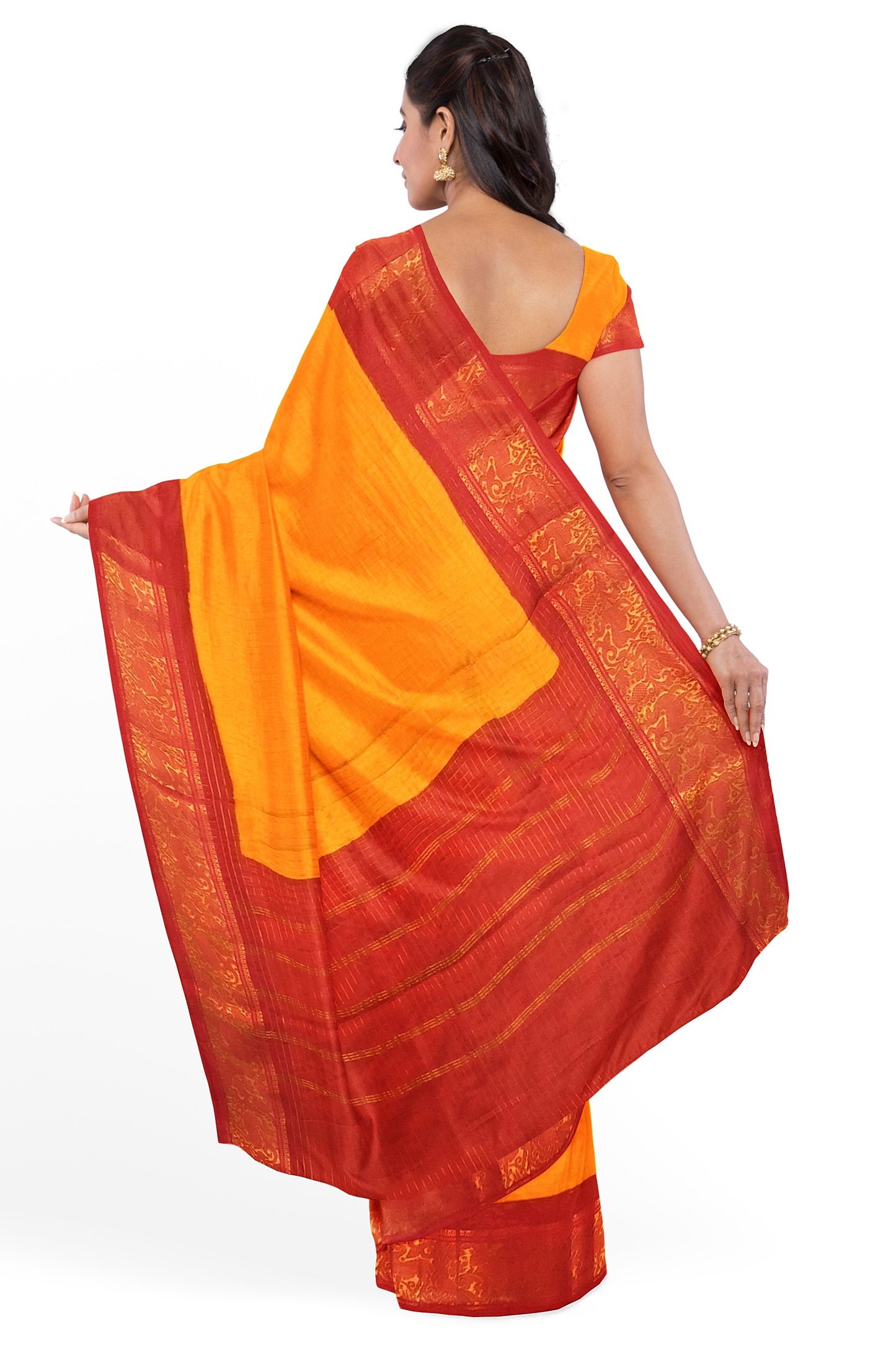 Madurai Sungudi Sarees with Double side Jari Border MSS 015