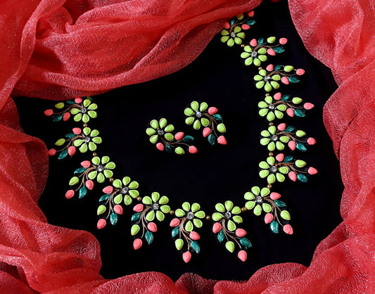 Handcrafted Terracotta Jewellery Set - TJSGFC008
