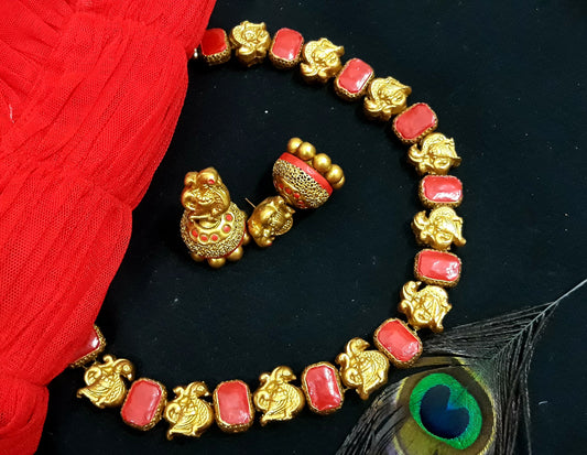 Handcrafted Terracotta Jewellery Set - TJSGFC021