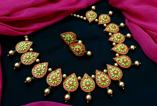 Handcrafted Terracotta Jewellery Set - TJSGFC025