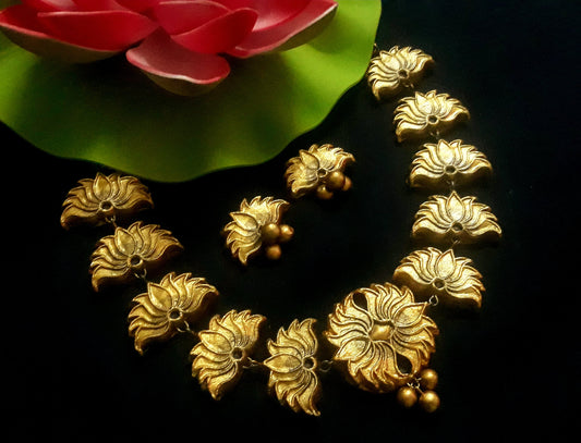 Handcrafted Terracotta Jewellery Set - TJSGFC028