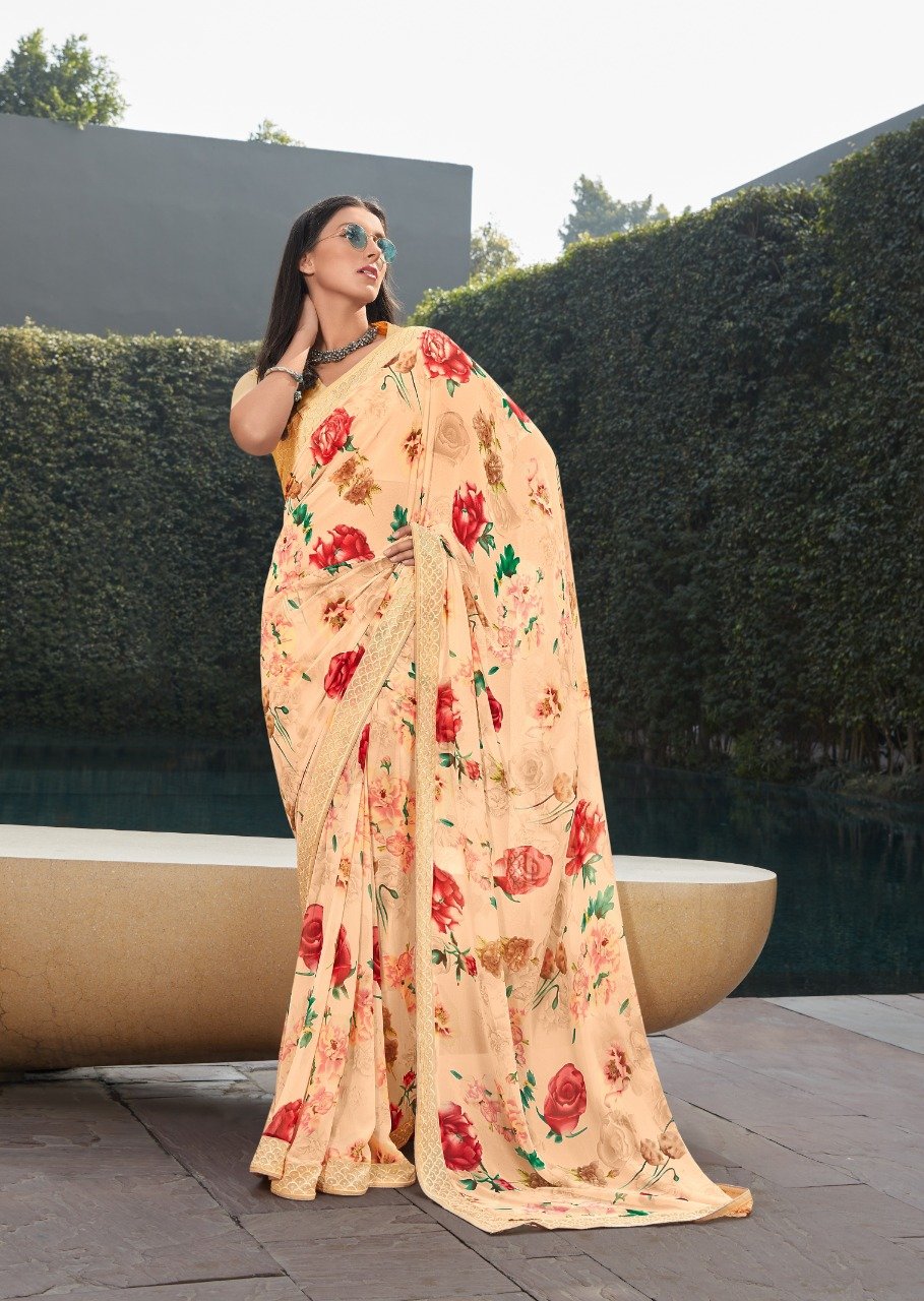 Chiffon outlet saree material