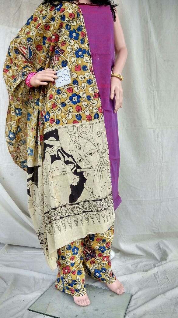 Unstitched Kalamkari Dress Material-009