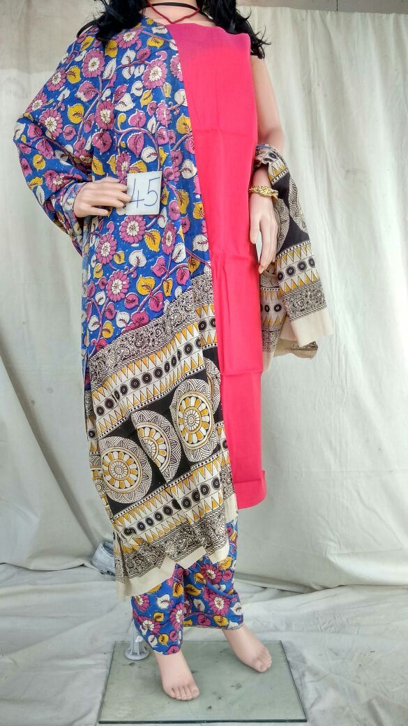 Unstitched Kalamkari Dress Material-025