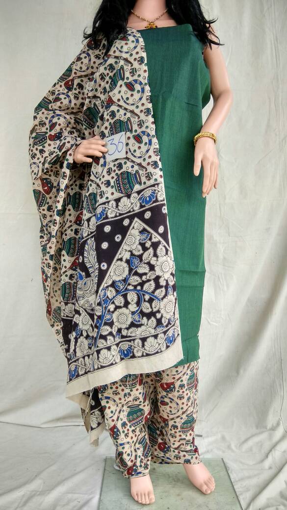 Unstitched Kalamkari Dress Material-031