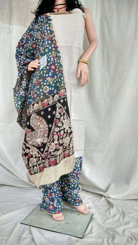 Unstitched Kalamkari Dress Material-033